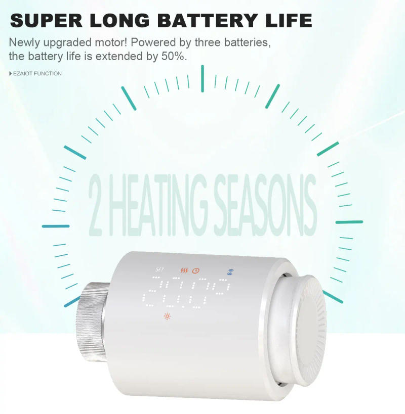 Description Picture 5 of itemZigbee Thermostatic Radiator Valve Head Smart TRV Programmable Tuya Remote Temperature Controller with Voice Alexa Google Home