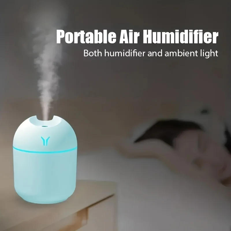Description Picture 6 of item1pc Portable USB ultrasonic air humidifier, essential oil diffuser, car purifier with LED light romantic light