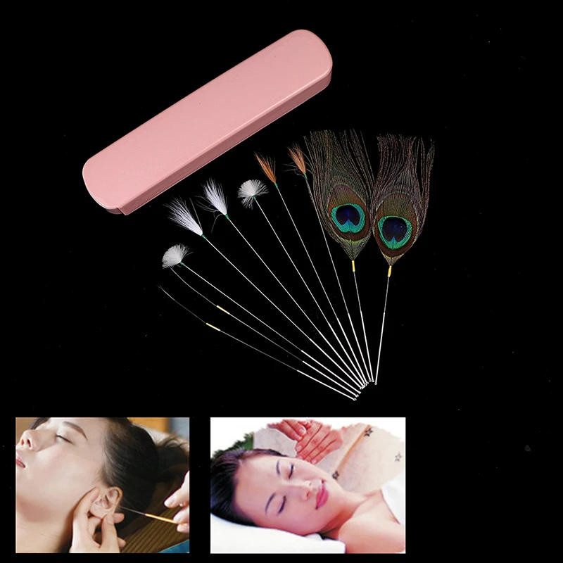 Description Picture 6 of itemHot sale 1Set Earwax Cleaner Kits Ear Massage Set Earwax Cleaner Kits Goose Feather Stainless Steel Earpick Wax Cleaner Tool