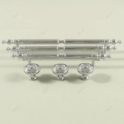 Brass French Chrome Plated Silver Wardrobe Door Handle Modern Light Luxury Cabinet Drawer Shoe Cabinet Nordic Style Handle