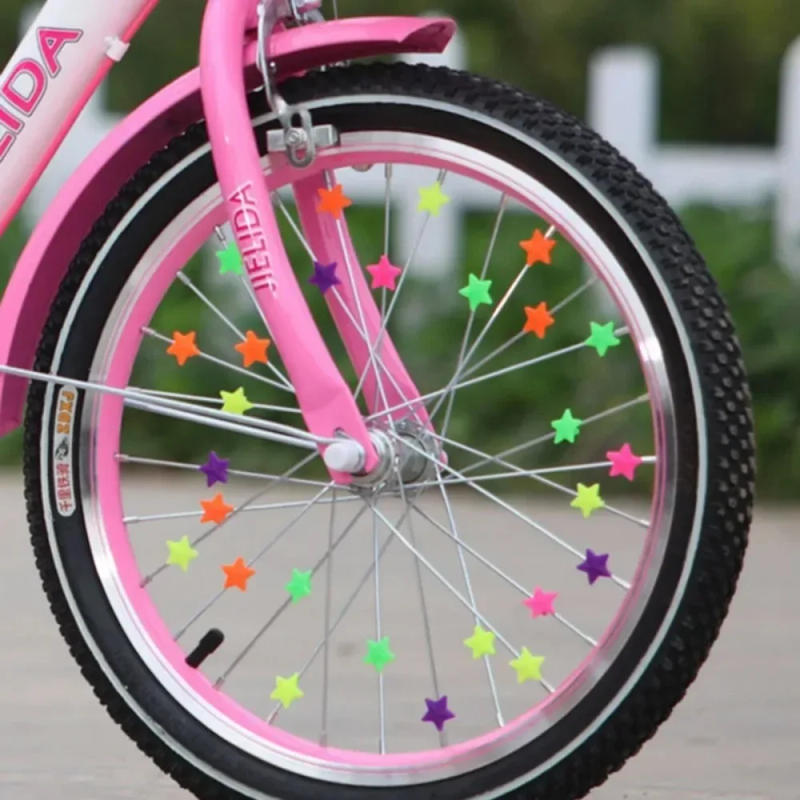 Description Picture 5 of item36PCS Colorful Decorations Clips for Kids Bike Multi Color Plastic Bicycle Wheel Spoke Beads Children Kid Gifts Bike Accessories
