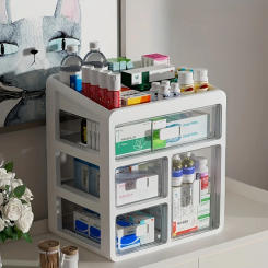 1 household medicine cabinet, home medicine manager, drawer type large-capacity medicine medical multi-purpose multi storage box