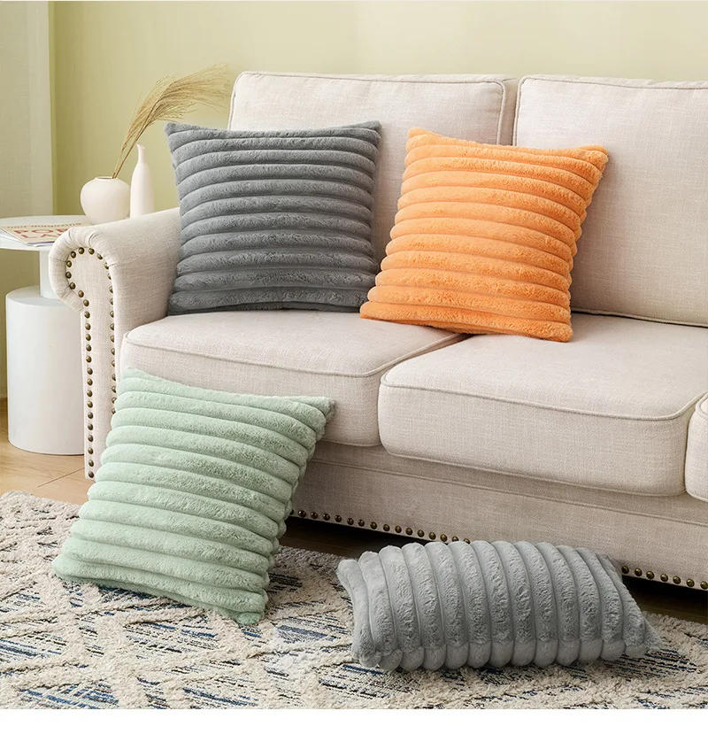 Description Picture 5 of itemSuper Soft Plush Pillow Case Winter Throw Cushion Cover for Sofa and Bedside, Living Room Nordic Decorations Rectangle Cover