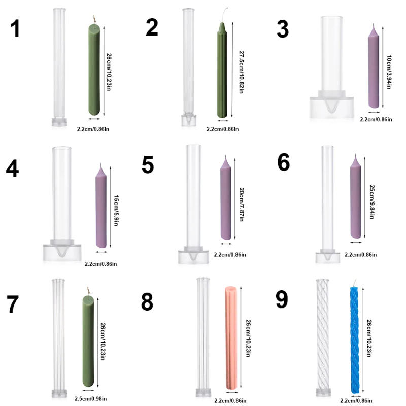 Description Picture 3 of itemHandemade Candle Making Candle Mould Long Rod Candle Mold Hard Acrylic Thin Rod Mould Candle Mold DIY Craft Making Clay Tools