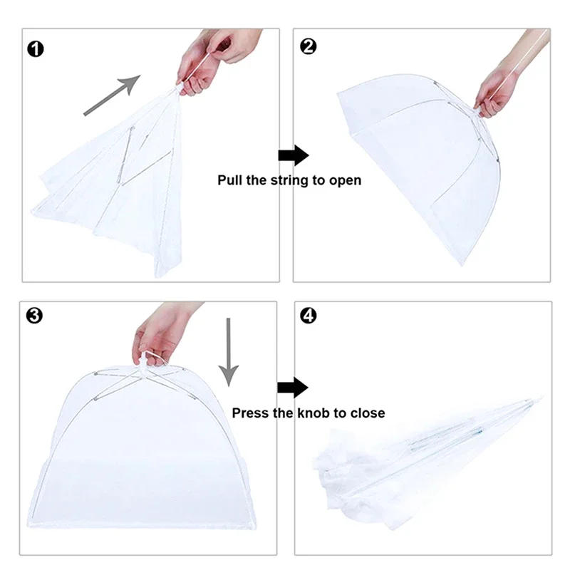 Description Picture 4 of itemFood Mesh Cover Folding Food Cover Tent Dome Net Umbrella Picnic Kitchen Mesh Anti Fly Mosquito Umbrella Kitchen Gadgets