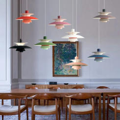 Modern Dish-shaped Pendant Lights Nordic Chandelier Umbrella Led Hanging Lamp Dining Room Bedroom Bar Kitchen UFO Droplight