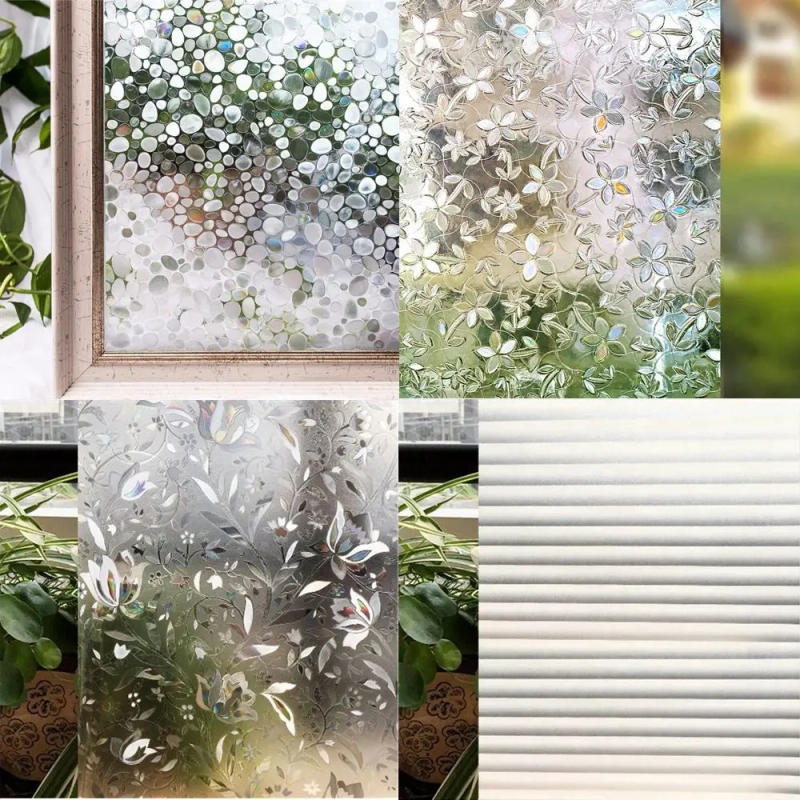 Description Picture 2 of itemadhesive Rainbow UV Blocking Non-Adhesive Window Vinyl Sticker Window Glass Sticker Window Films 3D Static Decorative Privacy