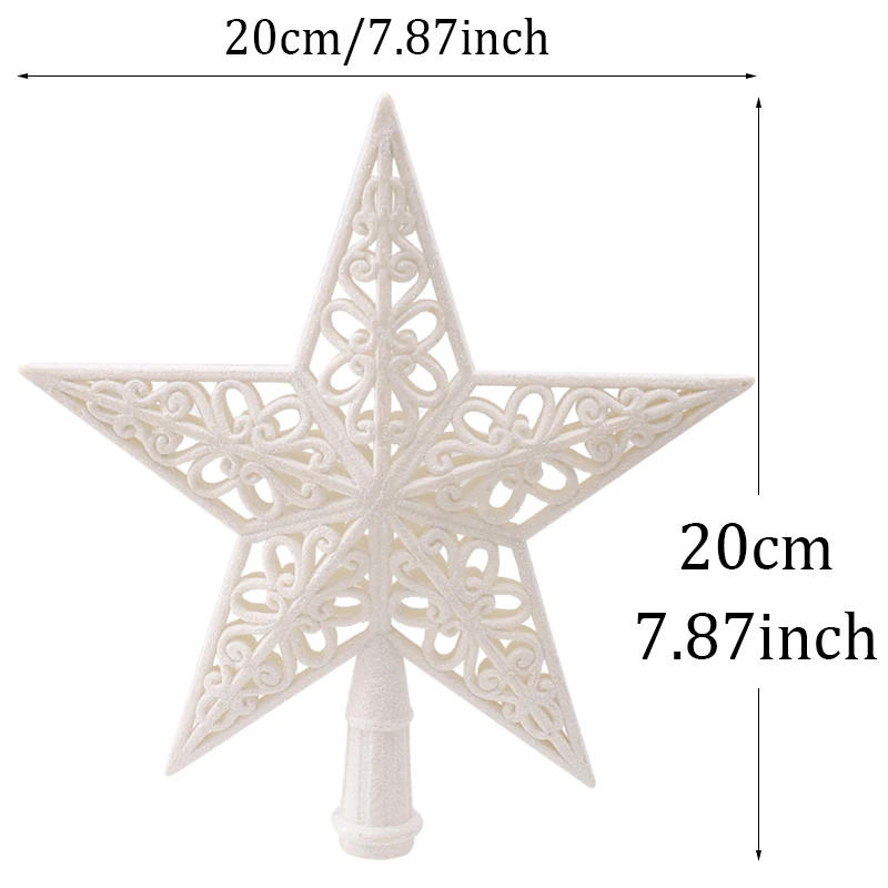 Description Picture 3 of itemChristmas Tree Toppers Hollow Star For Navidad Table Decorations Home Merry 2024 New Year Xmas Ornaments Accessory Supplies