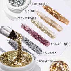 1Pcs Shiny High Density Platinum Nail Glue Gold/Silver Sparkly Sequins Nail Art Drawing Line/Edge Painting Gel Manicure Varnish