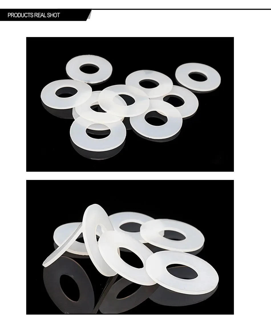 Description Picture 3 of itemFlat gasket M6-42 NBR VMQ waterproof screw gasket sealing ring resistant oring hardware tool accessories shock-absorbing globle