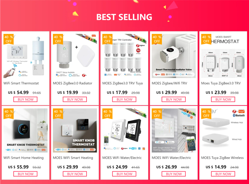 Description Picture 2 of itemWiFi Smart Thermostat Wall-Hung Gas Boiler Water Electric Underfloor Heating Temperature Controller Work with Alexa Google Home