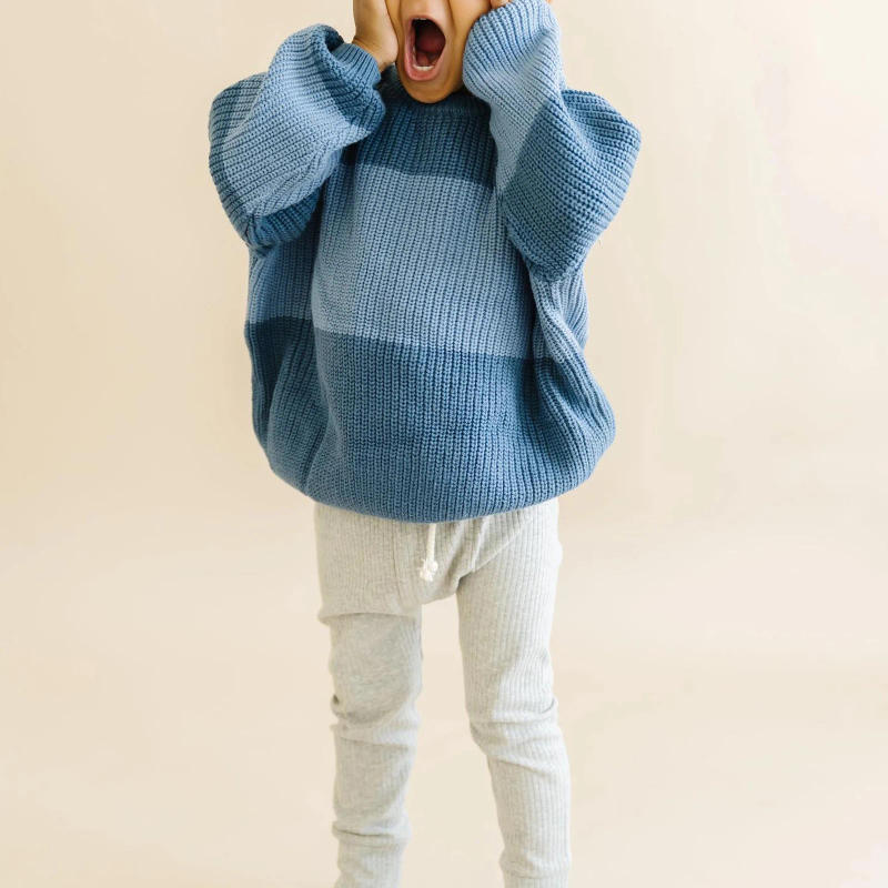 Description Picture 2 of itemMISOWMNJOY Newborn Baby Knit Sweaters Winter Girls Boys Clothes Long Sleeve Striped Pullover Tops Oversize Infant Jumpers Tops