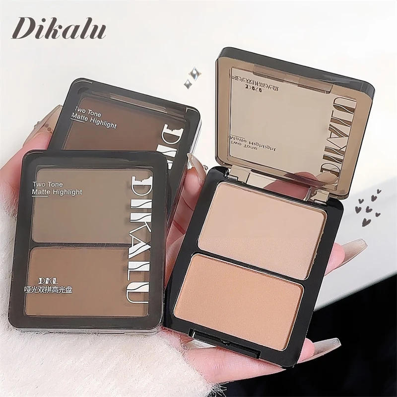 Description Picture 6 of itemHighlighter Contour Palette 3D Facial Bronzer Cosmetic Face Shading Powder Two-toned Lasting Matte Nose Shadow Makeup Cosmetics