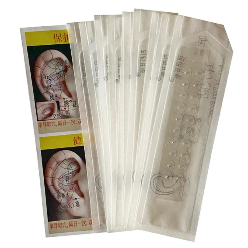 Description Picture 5 of item100-200pcs Ear Care Seeds Acupuncture Auricular Disposable Ear Stickers Massage Therapy Needle Patch Auricular Auriculotherapy