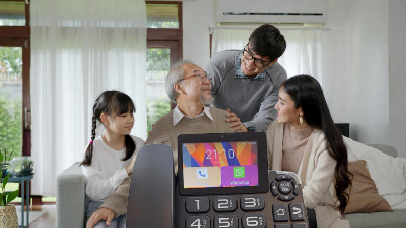 Description Picture 3 of item4G LTE SIM Card Android Smart Fixed Touch Screen Video Call Telephone With Wifi Recording For Home Business Landline Desk Phone