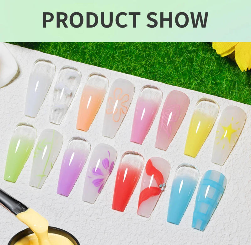 Description Picture 5 of itemCandy Colors Painting Gel Nail Polish Nail Art Ombre Gradient Drawing 5ML Soak Off UV Semi-permanent Nail Varnish For Manicure