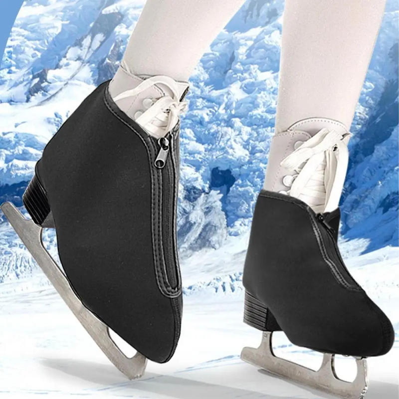 Description Picture 3 of itemblack Ski Boot Covers Windproof Ice Skate Cover Skating Boots Neoprene Zippered Protector outdoor Roller Skate Accessories