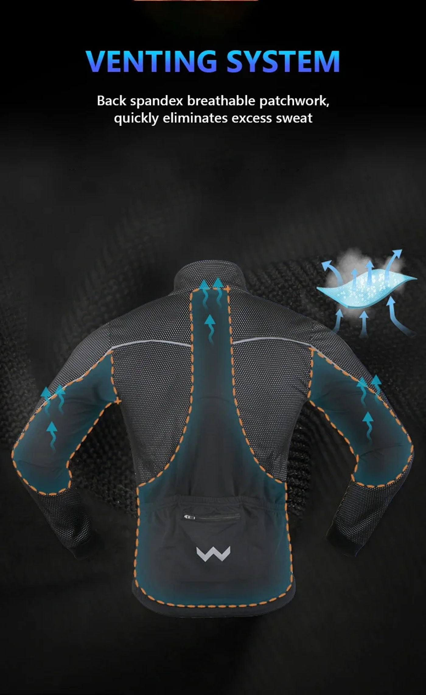 Description Picture 4 of itemWindproof and Breathable Cycling Clothes Suitable for Men and Women with Reflective Strip Design for Safer Nighttime Riding