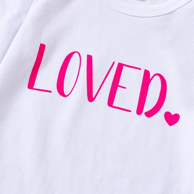 Description Picture 5 of itemNewborn Valentine s Day Pants Set Baby Girl Letter Print Romper and Heart Print Pants Headband Outfits Infant Clothing