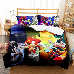Sonic the Hedgehog Bedding Duvet Cover  Soft Comfortable  Bedding Set Suitable for Home 3D Printed Decoration Children's Gifts