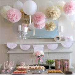 1pc 30cm White Chinese Style Paper Lanterns Paper Flower Balls Wedding Baby Shower Decoration DIY Honeycomb Ball Hot Air Balloon