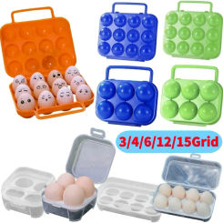6-Grid Portable Egg Box	Container Shockproof Eggs Organizer Dropproof Refrigerator Eggs Case Kitchen Storage & Organization