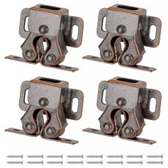 Hassle-free Installation Furniture Hardware Cabinet Door Latch 4 Pack Latches Mounting Screws Included Polished Finish