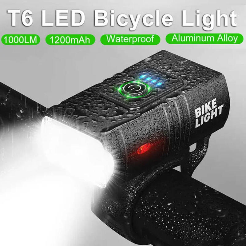 Description Picture 5 of itemFront Bike Light USB Rechargeable Power Display Bicycle Led Light Waterproof Bicycle Headlight Flashlight Cycling Accessories