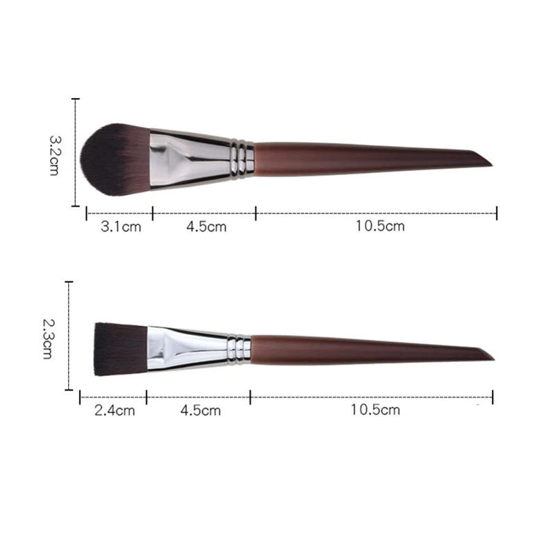 Description Picture 6 of itemFlat Foundation Makeup Brushes Professional Liquid Foundation Cream Concealer Tongue Shape Brush Women Cosmetic Make Up Tools