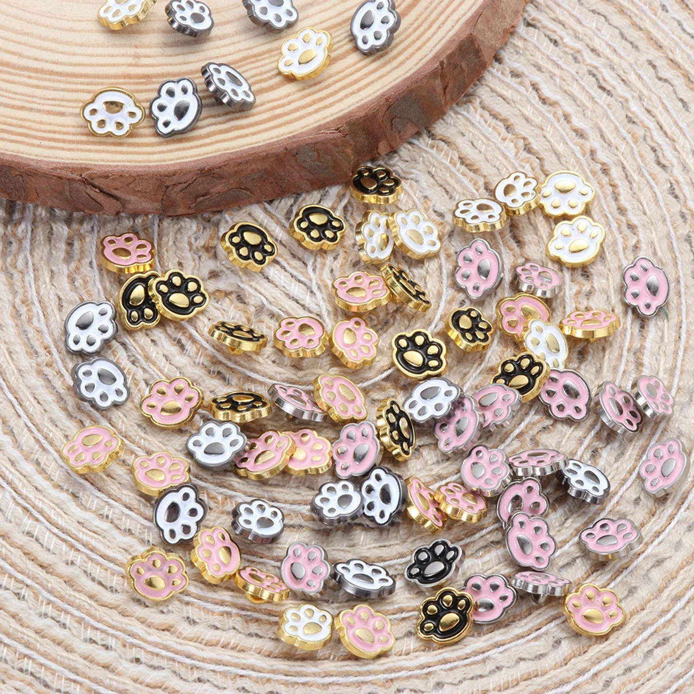 Description Picture 6 of itemDollhoues Miniature Decoration Cat Paw Pattern Craft Mini Buttons Metal Buckles DIY Doll Clothes Clothing Sewing Buckle