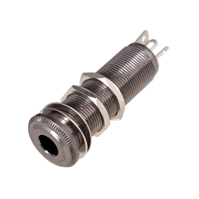 Description Picture 2 of itemElectric Guitar Bass 6.35mm Socket Stereo 1/4 Inch Output Jacks Socket Plug Brass Straight Ribbed Tube Style Jack Anti-noisy
