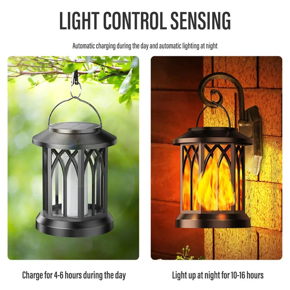 Description Picture 4 of itemSolar Flame Light Outdoor Waterproof Garden Lights Flame Lamp Hanging Lantern Yard Landscape Lamp Decorative Light
