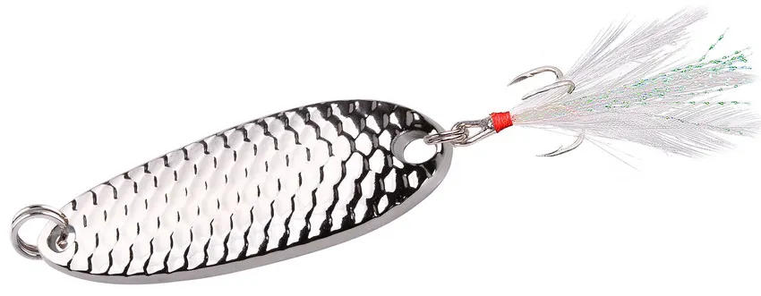 Description Picture 6 of itemColorful  Gold  Silver Metal Spoon7.5g 10g  15g 20g Fishing Hard Bait Lure Scale Pattern  Fishing Lure Pesca Bass Pike Trout