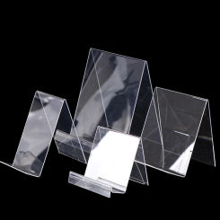 1Pcs Book Display Stand Desktop Book Holder Transparent Acrylic Book Shelf Vertical Book Textbook Display Stand Transparent