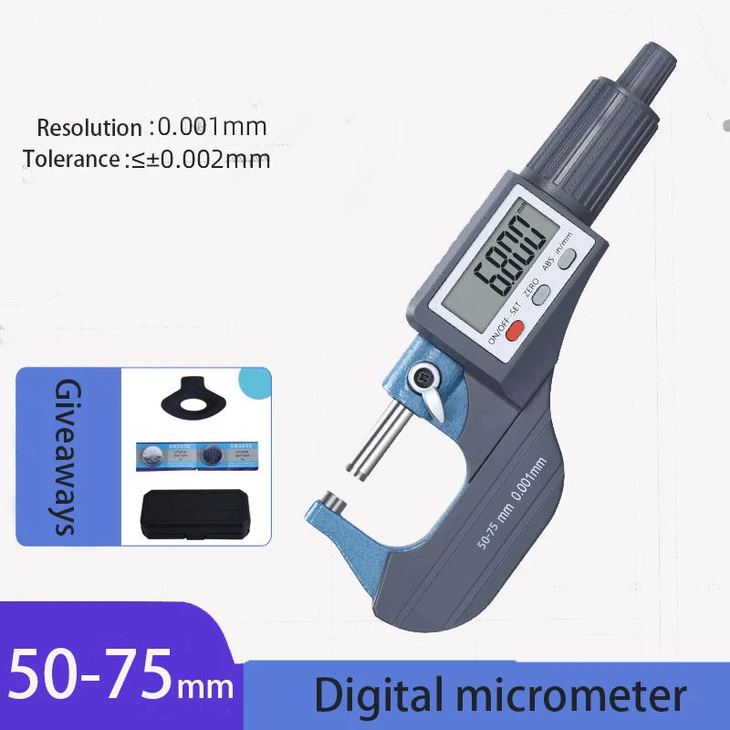 Description Picture 5 of itemDigital Outside Micrometer 0-25/25-50/50-75/100MM Electronic Measuring Instruments Tools Calipers High Precision Spiral