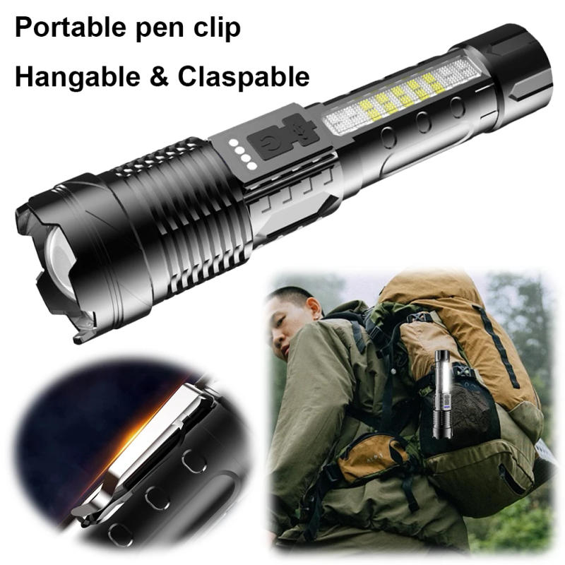 Description Picture 3 of itemEmergency Spotlight USB Rechargeable 800LM High Strong Power LED Flashlights IPX4 Waterproof Outdoor Lantern for Camping Fishing