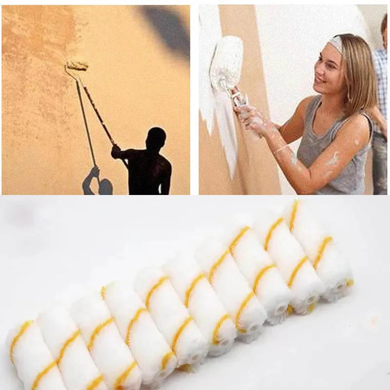 Description Picture 4 of item10pc Paint Roller Brush Dense Bristles Latex Paint Roller For Painting Walls, Cabinets, Doors, Fences
