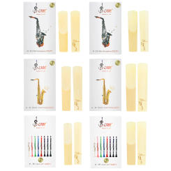 10Pcs/Set Bb Clarinet Reed Eb Sax Reed 2 and 3 Strength Reed for Clarinet Soprano Alto Tenor Sax Woodwind Instrument Accessories