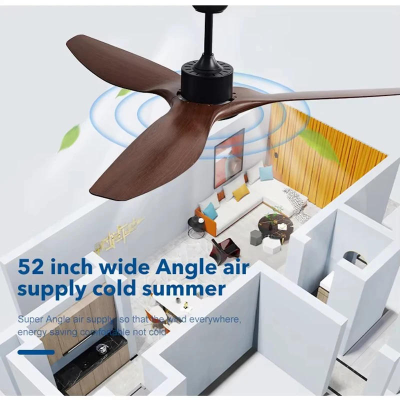 Description Picture 5 of itemNew 64inch 3 ABS Blades Modern Ceiling Fan with LED Light – Create a Refreshing Room Environment home fan