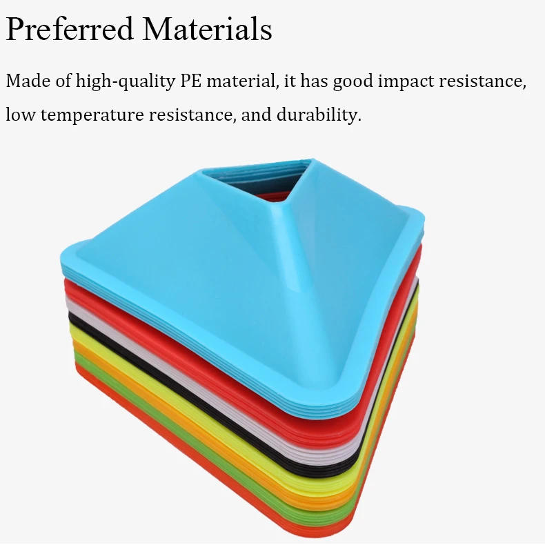 Description Picture 5 of item10Pcs Triangle Football Training Discs Soccer Agility Training Cones Practice Field Marking Portable Equipment for Kids Adult