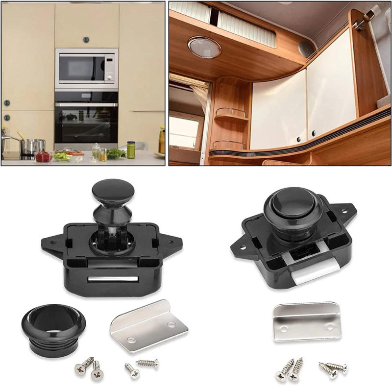Description Picture 2 of itemCupboard Door Lock, Motorhome Cabinet Camper Caravan Latch Knob, Suitable for Various Furniture, Prevents Shaking During Moving