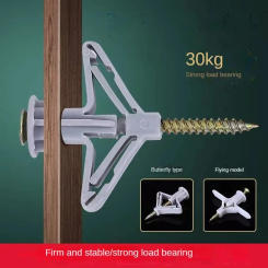 Plastic Toggle Anchor With Screw Curtain Gypsum Board Hollow Wall Pipe Plug Aircraft Expansion Anchor Bolt Accessories New