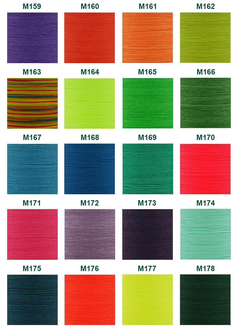 Description Picture 6 of itemGALACES diameter 0.55mm leather round wax sewing thread hand-stitched polyester round waxed color thread 80 colors