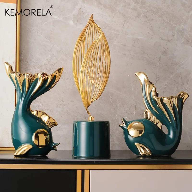 Description Picture 3 of itemCeramics Statue Exquisite Home Decor Modern Abstract Art Statue Ornaments Sculpture Decoration for Living Room Table Centerpiece