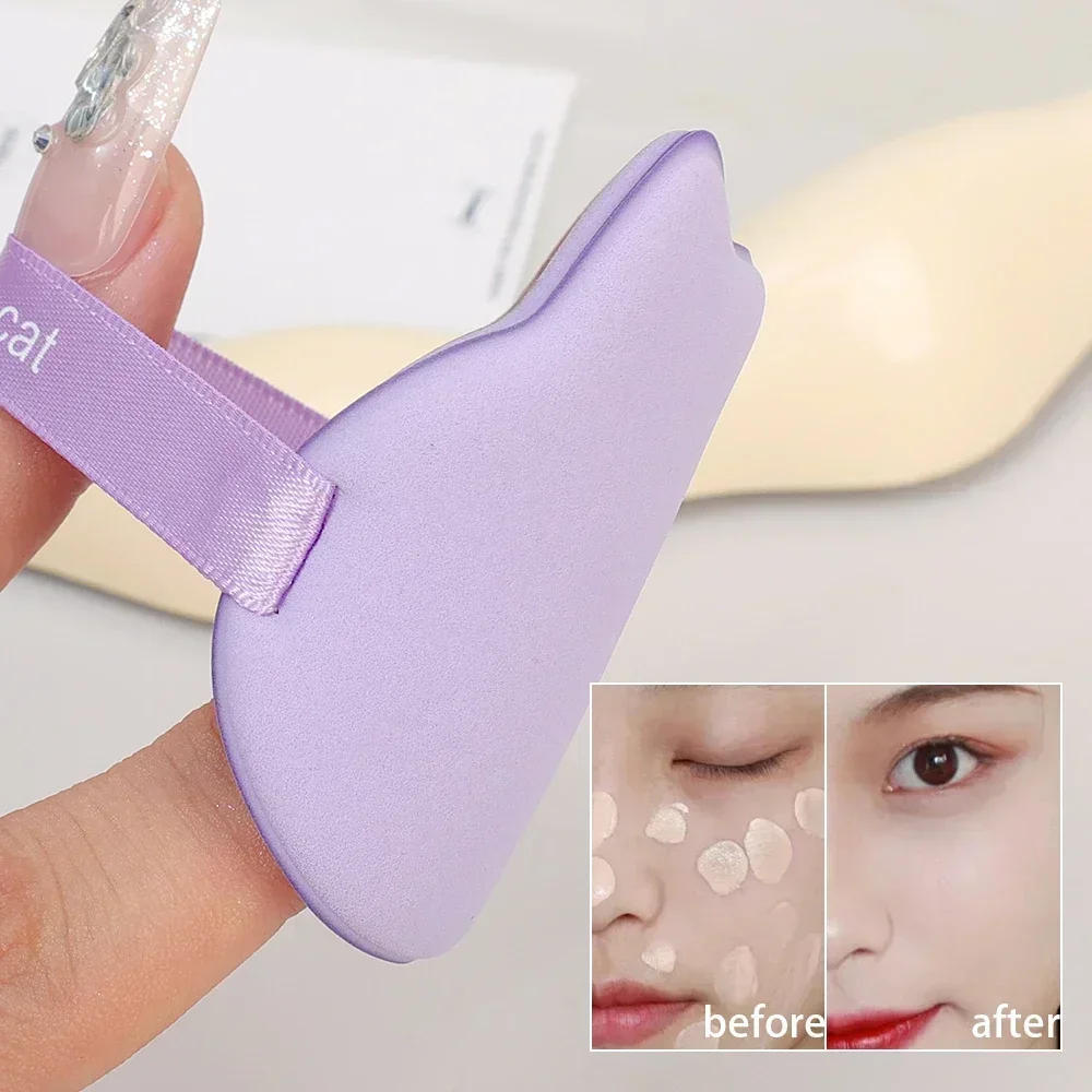 Description Picture 5 of itemCute Cartoon Cat Cosmetic Puff Dry Wet Dual-use Double Side Makeup Puffs Air Cushion Foundation Concealer Cream Powder Sponge