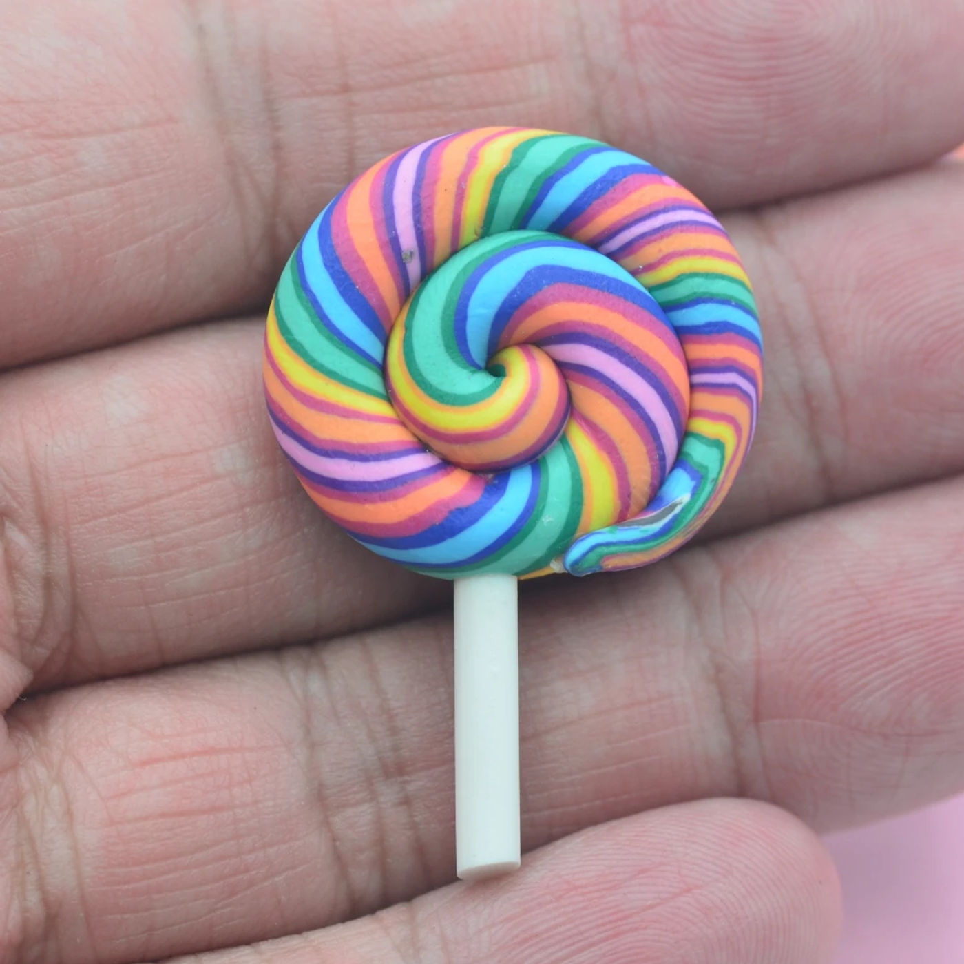 Description Picture 4 of itemPolymer Clay Lollipops Dollhouse Candy Miniatures Scrapbook Embellishments Decoration Materials Baby Shower Birthday DIY Crafts