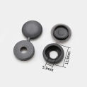 100Pcs Hinged Plastic Screw Cap Cover Nuts Fold Snap Protective Cap Button Screw Wood Furniture Decorative Nuts Bolts Hardware