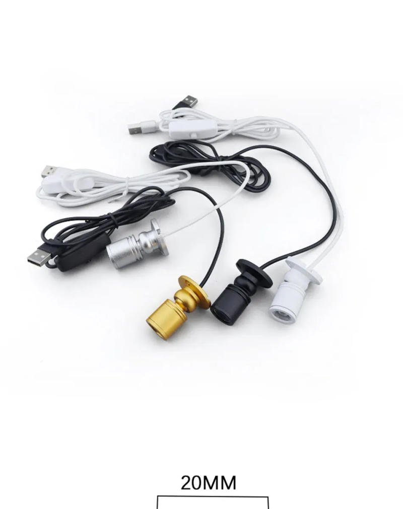 Description Picture 3 of itemLed USB Spotlight 3W DC5V Jewelry Cabinet Showcase Counter Lamp Surface Mounted Ceiling Mini Spot Light USB 5V Interface