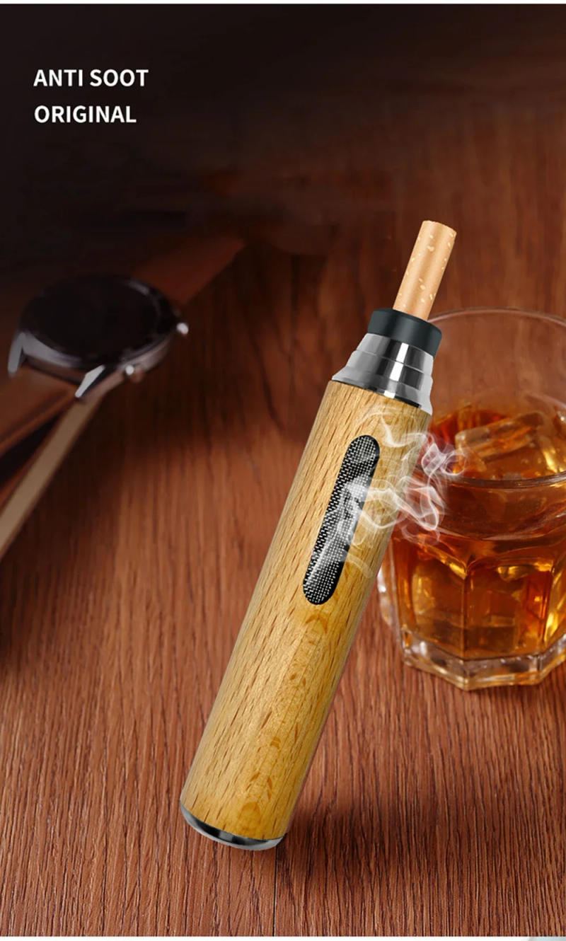 Description Picture 6 of itemPortable Car Ashtray Mini Car Ashtray Anti Soot-flying Cigarette Cover Anti-ash Luxury Wood Cigarette Holder for Smoking Gift