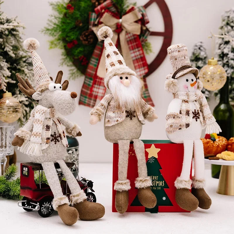 Description Picture 5 of itemChristmas Snowman Telescopic Doll New Knitted Elk Doll Window Scene Christmas Decoration Merry Christma Gift Happy New Year